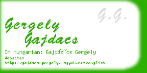 gergely gajdacs business card